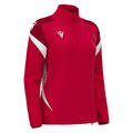 Leona Training 1/4 Zip Top W RED/WHT XXL Teknisk treningsgenser til dame